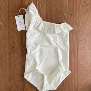 NWT Mikoh mini swimwear Ray one piece / one shoulder swimsuit girls XL